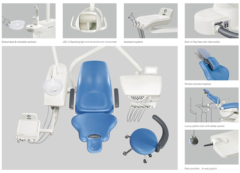 Foshan factory price suntem st-d303 dental unit chair for clinic