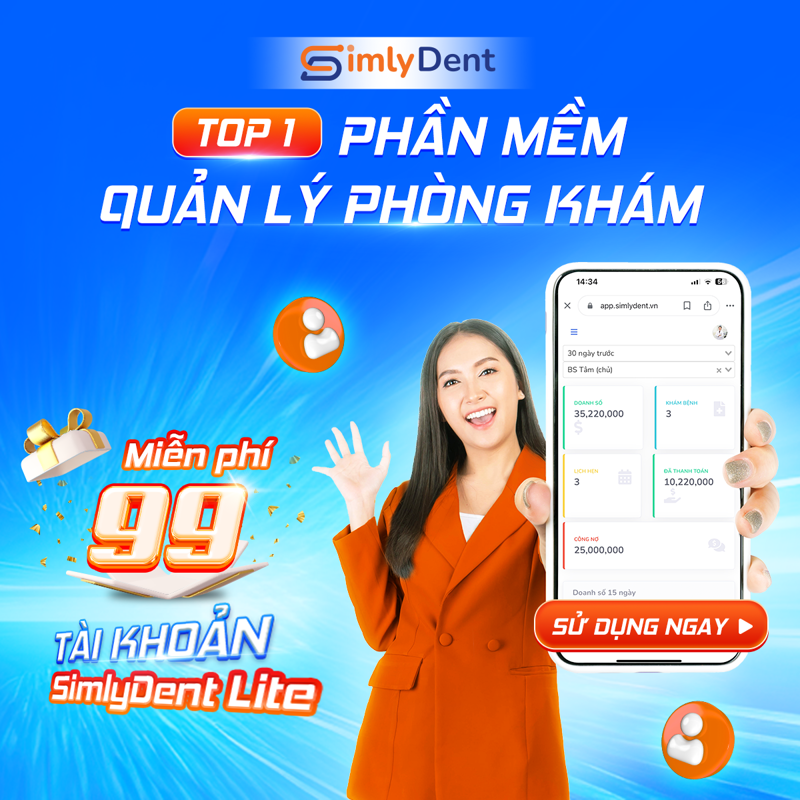 Miễn phí sử dụng phần mềm nha khoa SimlyDent Lite