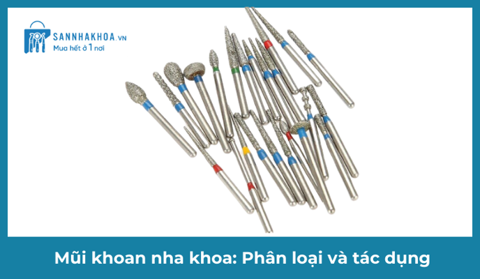 Mũi khoan nha khoa: Phân loại đầy đủ & cách chọn loại phù hợp cho từng ca điều trị