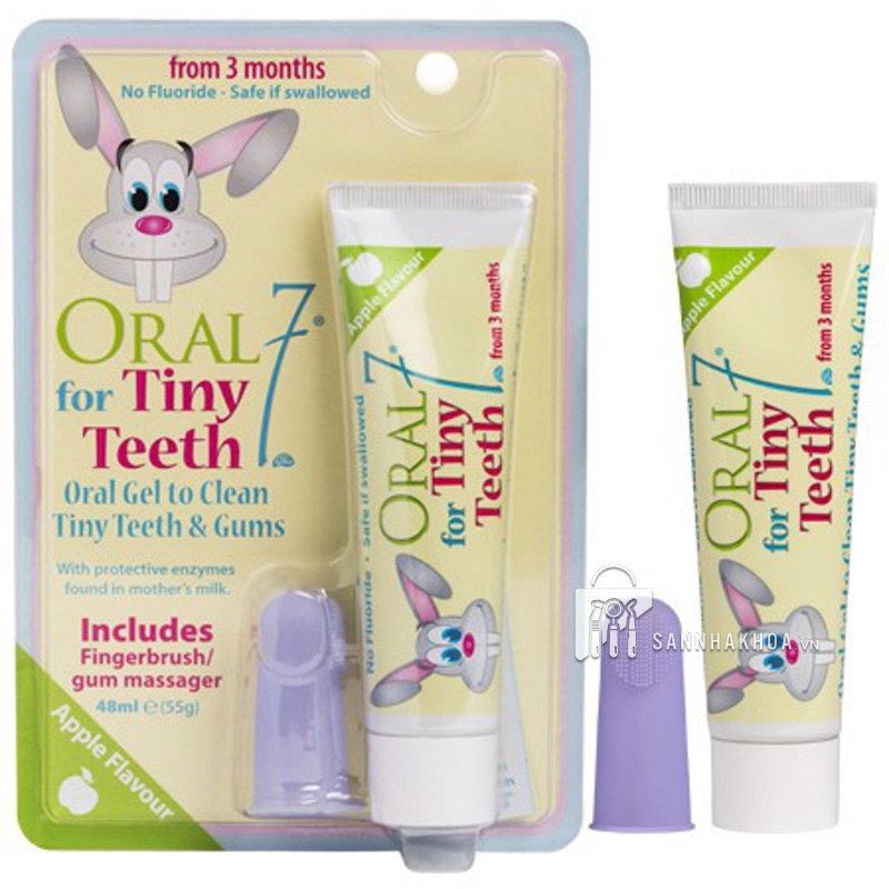 Gel Chải Răng Cho Bé Dưới 3 Tuổi Và Kèm Theo Rơ Lưỡi Oral7 - ảnh sản phẩm thực tế