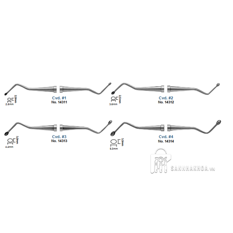 cây nạo xương ổ surgical curette - ảnh sản phẩm thực tế