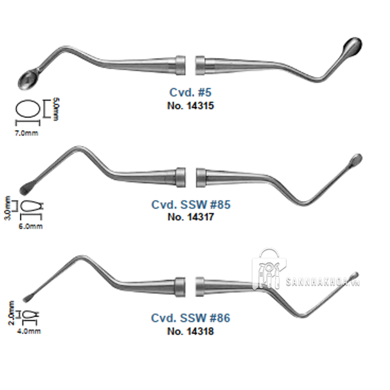 nạo túi gracey curette - ảnh sản phẩm thực tế
