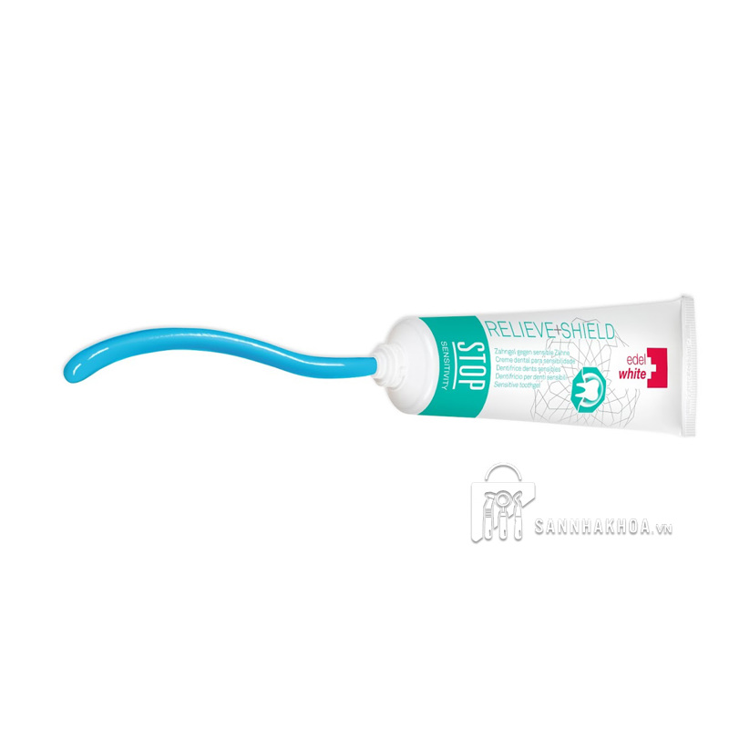 Gel đánh răng cho răng nhạy cảm STOP Sensitivity EdelWhite - ảnh sản phẩm thực tế