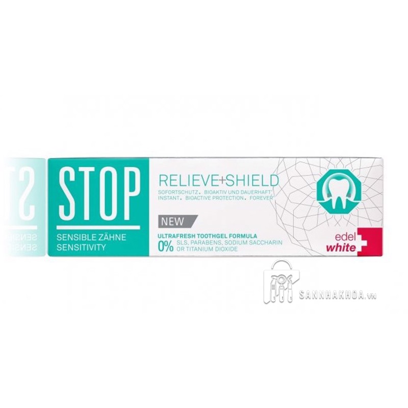 Gel đánh răng cho răng nhạy cảm STOP Sensitivity EdelWhite - ảnh sản phẩm thực tế
