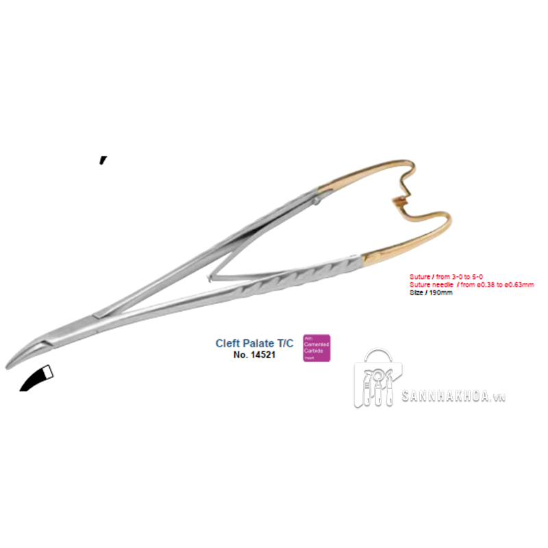 needle holder tc 14cm - ảnh sản phẩm thực tế