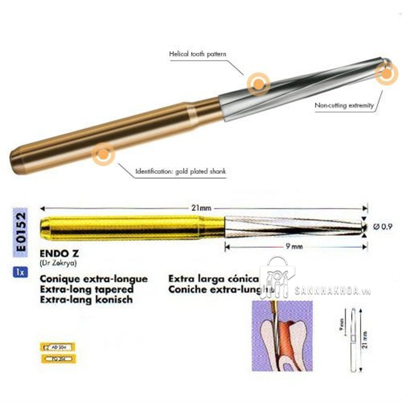 Mũi mở tủy tránh thủng sàn Endo Z - Microdont Mũi mở tủy tránh thủng sàn Endo Z - Microdont