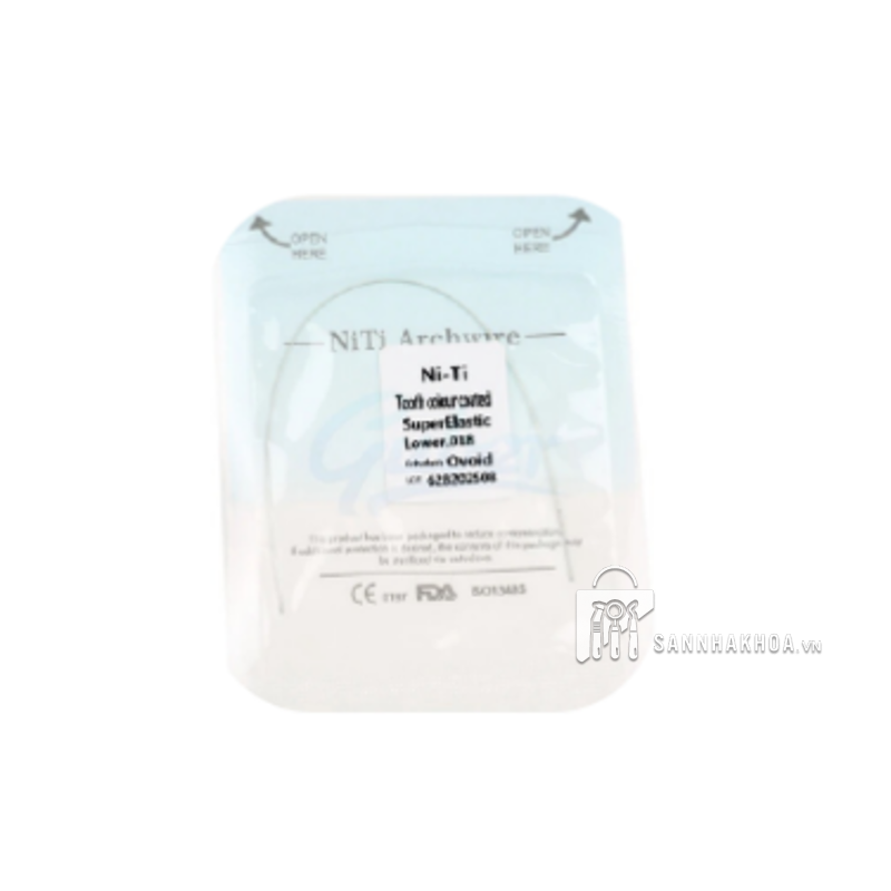 Dây cung niti phủ sứ màu trắng size 012
