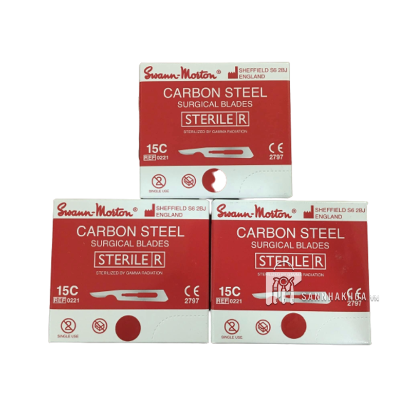 Lưỡi dao mổ SCALPEL BLADES N.15C - 100 pcs