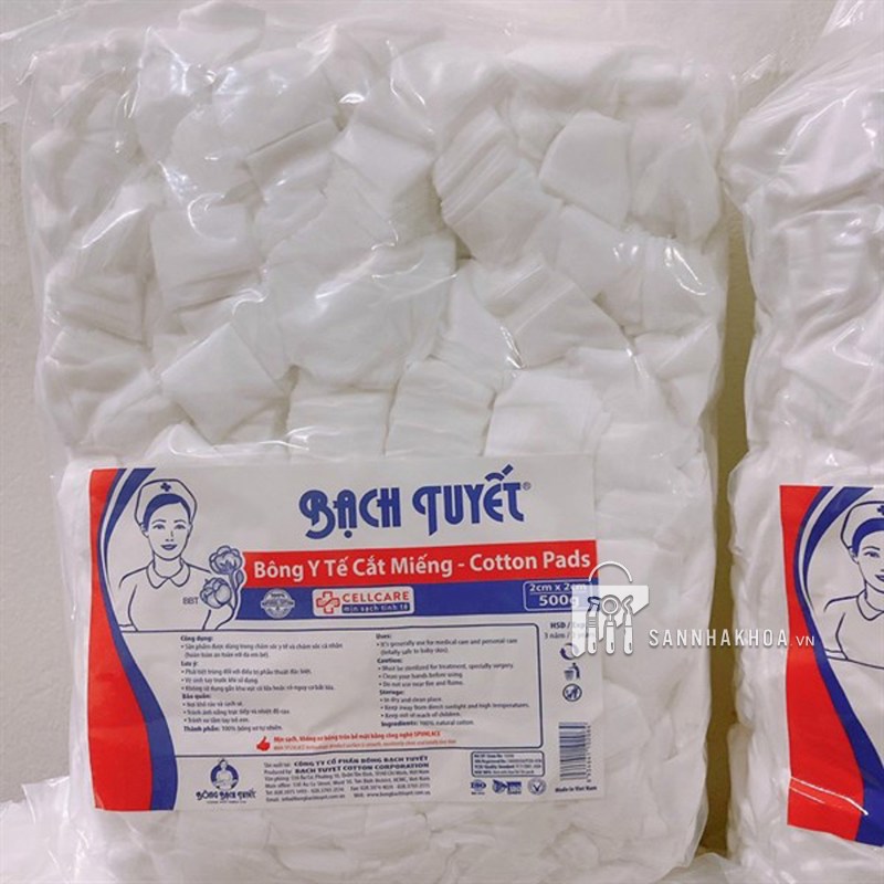 Bông Y Tê Bạch Tuyết Cắt Sẵn 2x2