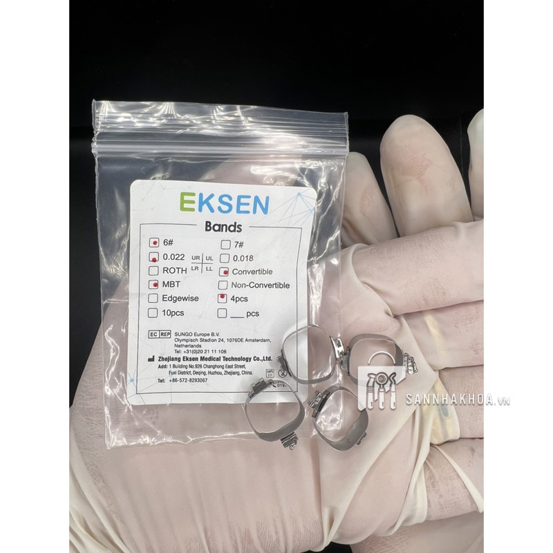 Khâu răng 6 loại 3 ống có gắn khí cụ mặt trong Esken - ảnh sản phẩm thực tế