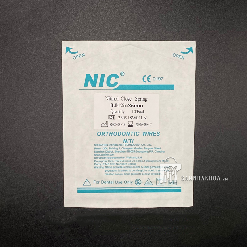 lò xo niti mở khoảng - ảnh sản phẩm thực tế