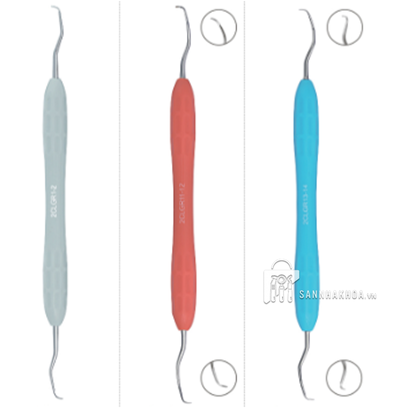 Cây nạo túi  Gracey- Silicone handle, LM type Osung