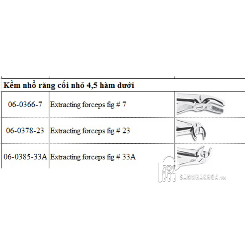 kìm nhổ răng cửa hàm trên - ảnh sản phẩm thực tế