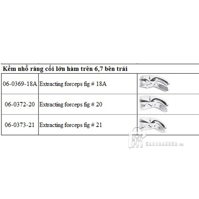 kềm nhổ răng cối lớn hàm dưới - ảnh sản phẩm thực tế