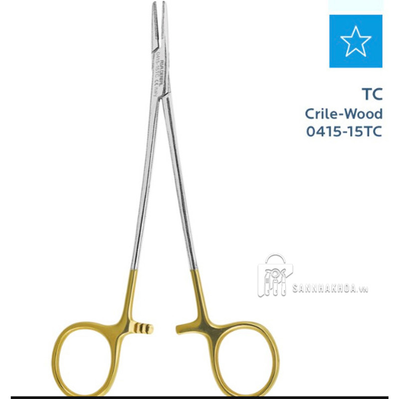 Kẹp kim Crile Wood Cán Vàng - Asa Dental Kẹp kim Crile Wood Cán Vàng - Asa Dental