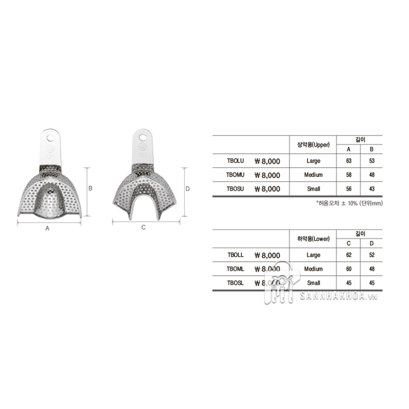 khay lấy dấu inox u2 - ảnh sản phẩm thực tế