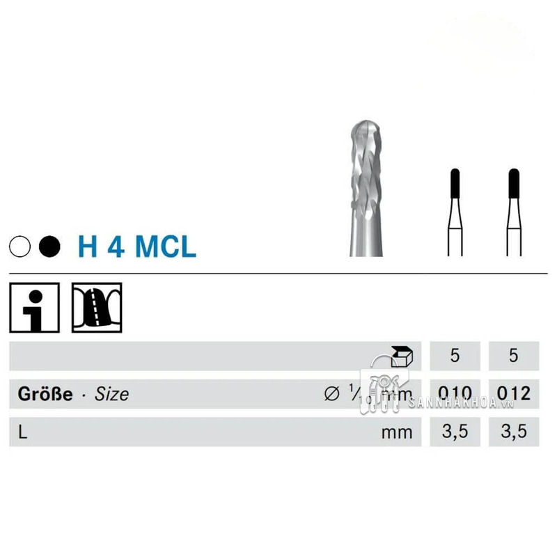 mũi cắt kim loại - transmetal pear - ảnh sản phẩm thực tế