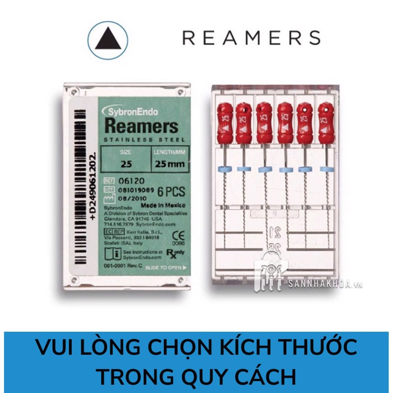 Mũi Trâm Reamers SybronEndo nhiều kích thước Mũi Trâm Reamers SybronEndo nhiều kích thước