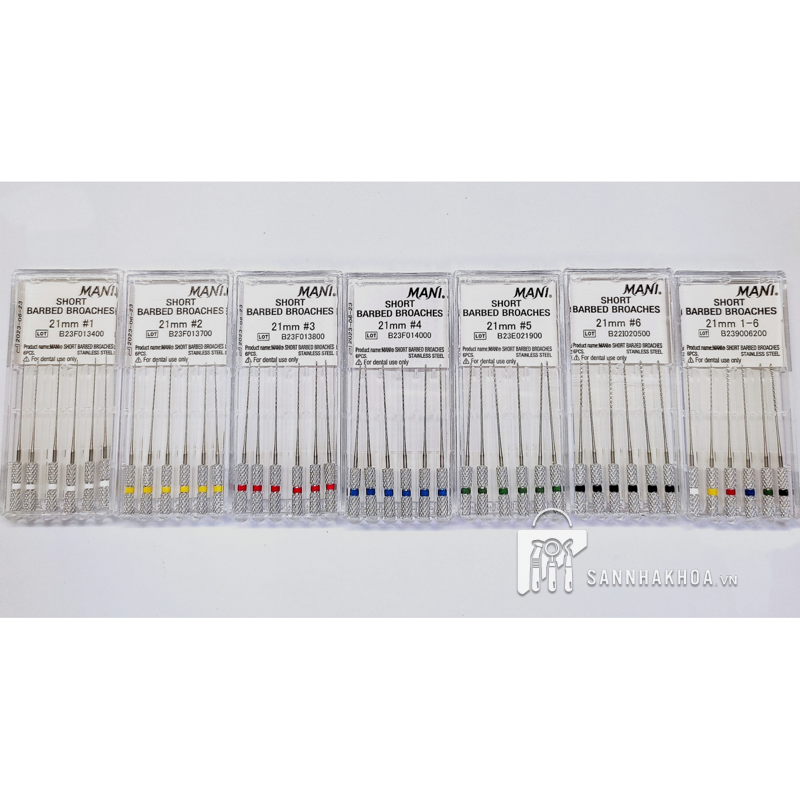 Trâm Gai Mani Barbed Broaches - Hiệu quả cao trong điều trị tủy - ảnh sản phẩm thực tế