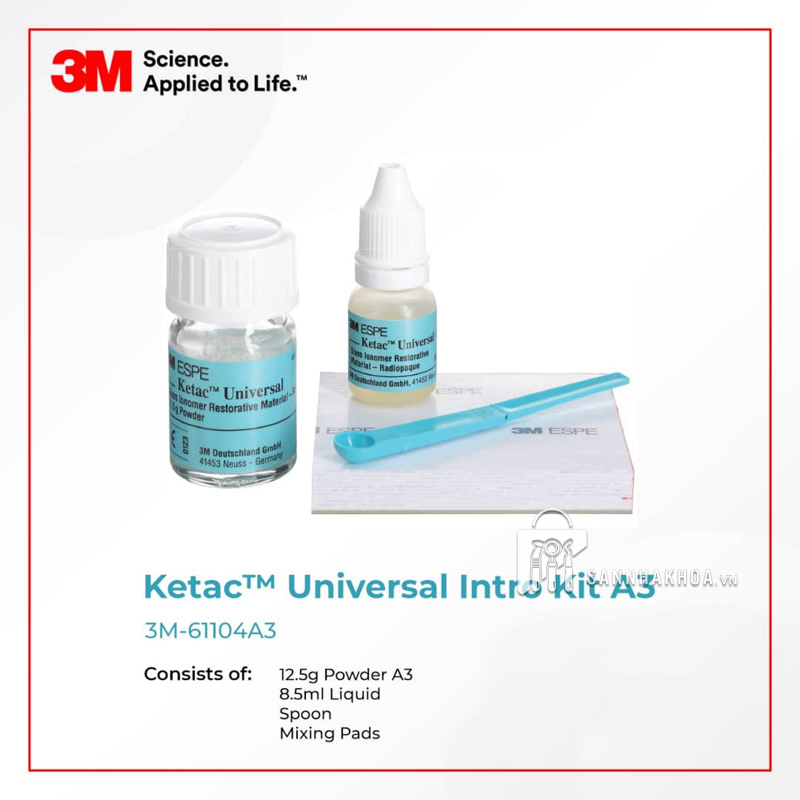 ketac universal 3m, không cần conditioner - ảnh sản phẩm thực tế