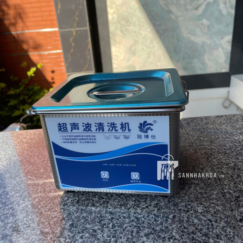 Máy rung rửa siêu âm 1.3 lít có rổ sắt