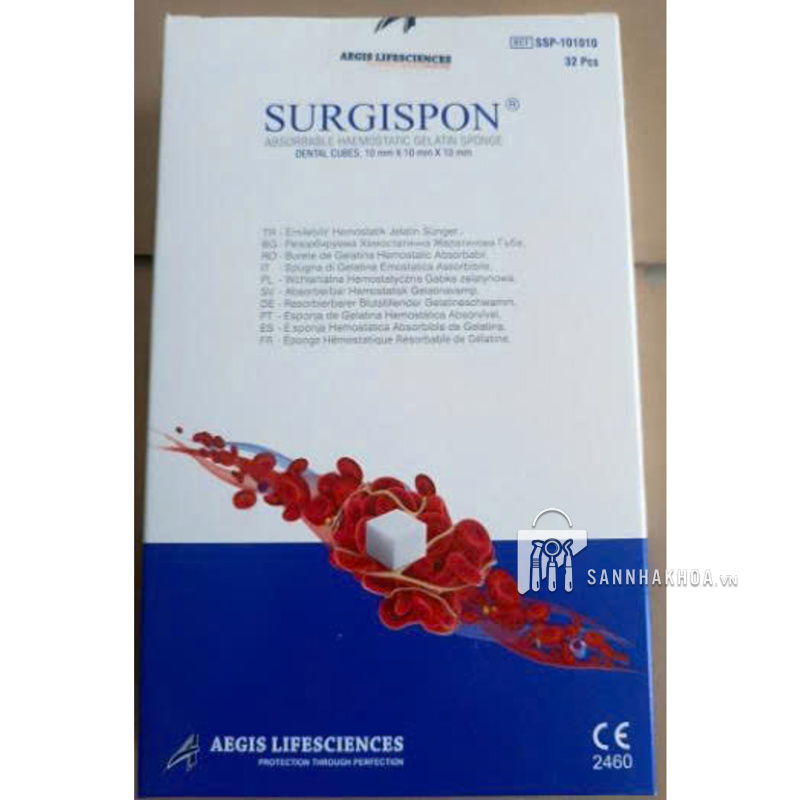 Bông cầm máu Dentospon và Surgispon với keo bạc kháng khuẩn