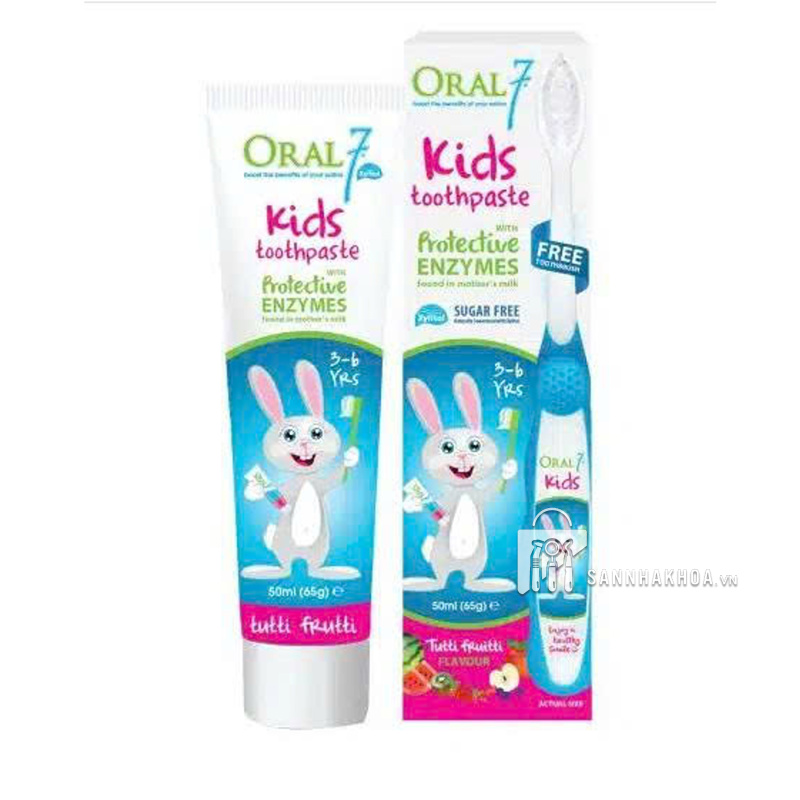 Kem Đánh Răng Trẻ Em Oral7 Dành Cho Trẻ Em Từ 3-12 Tuổi