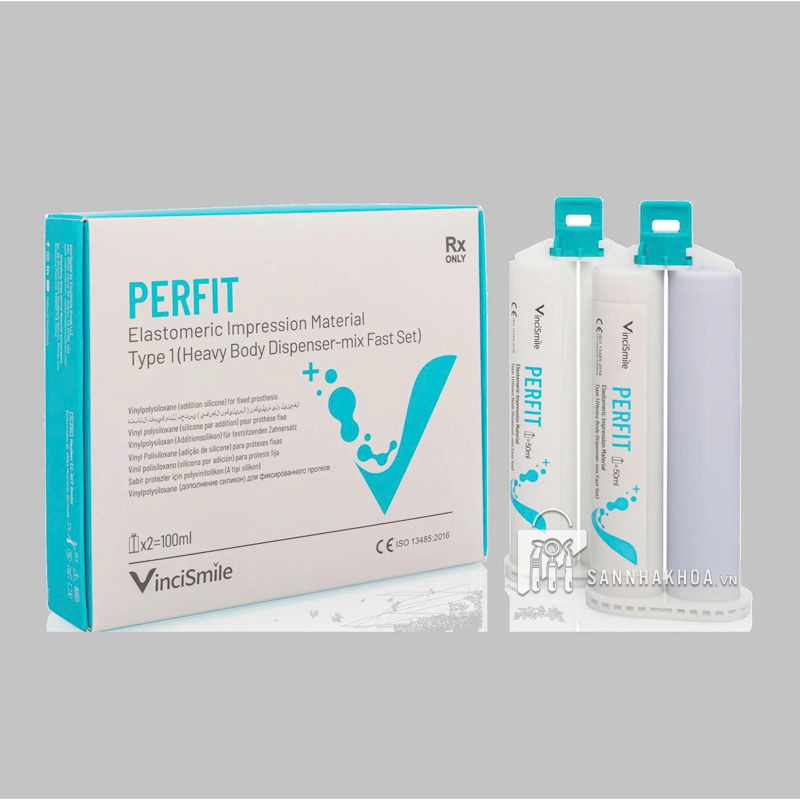 Cao su đặc dùng súng lấy dấu implant + làm vành khít Perfit Heavy Body - VinciSmile