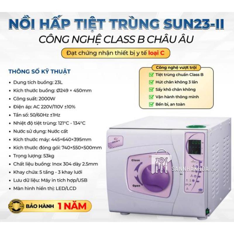 Nồi hấp tiệt trùng Class B SUN 23-II