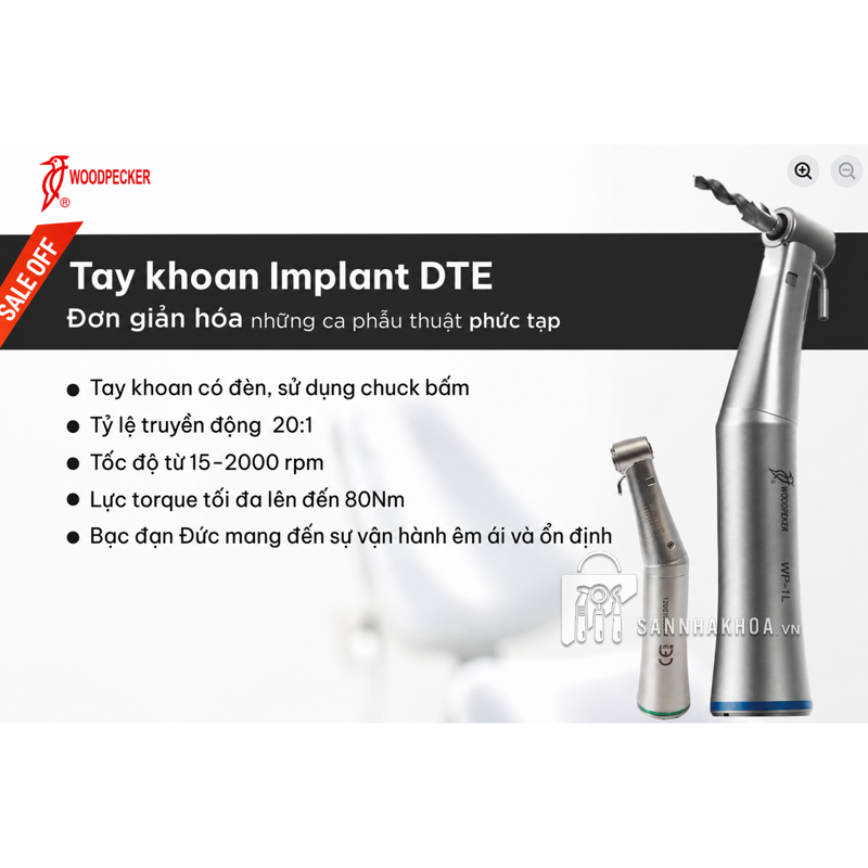 Tay khoan implant DTE