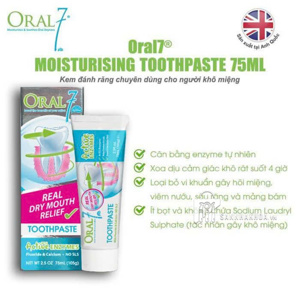 Kem đánh răng điều trị khô miệng Oral7 Moisturising Toothpaste