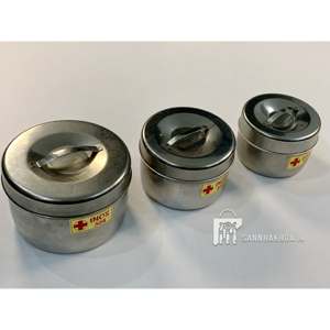 hộp đựng gòn inox - ảnh sản phẩm thực tế